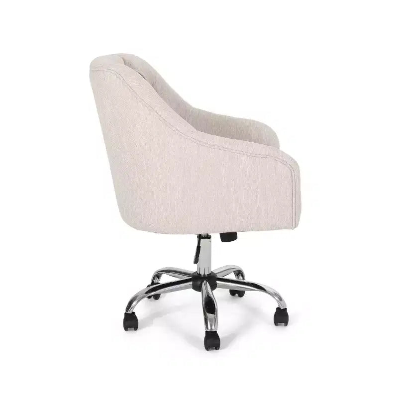 Tufted Home Office Chair with Swivel Base Adjustable Height