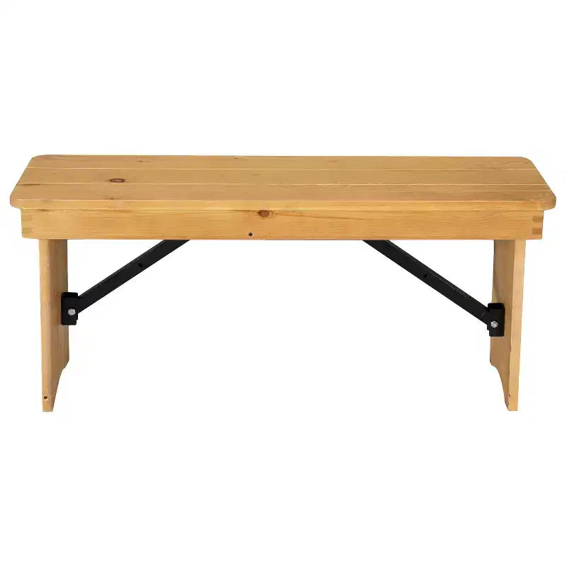 40 x 12 Antique Rustic Solid Pine Folding Farm Bench Portable