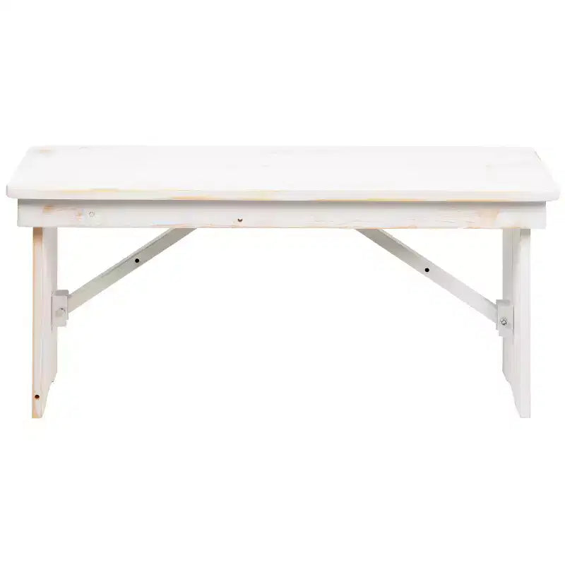 40 x 12 Antique Rustic Solid Pine Folding Farm Bench Portable