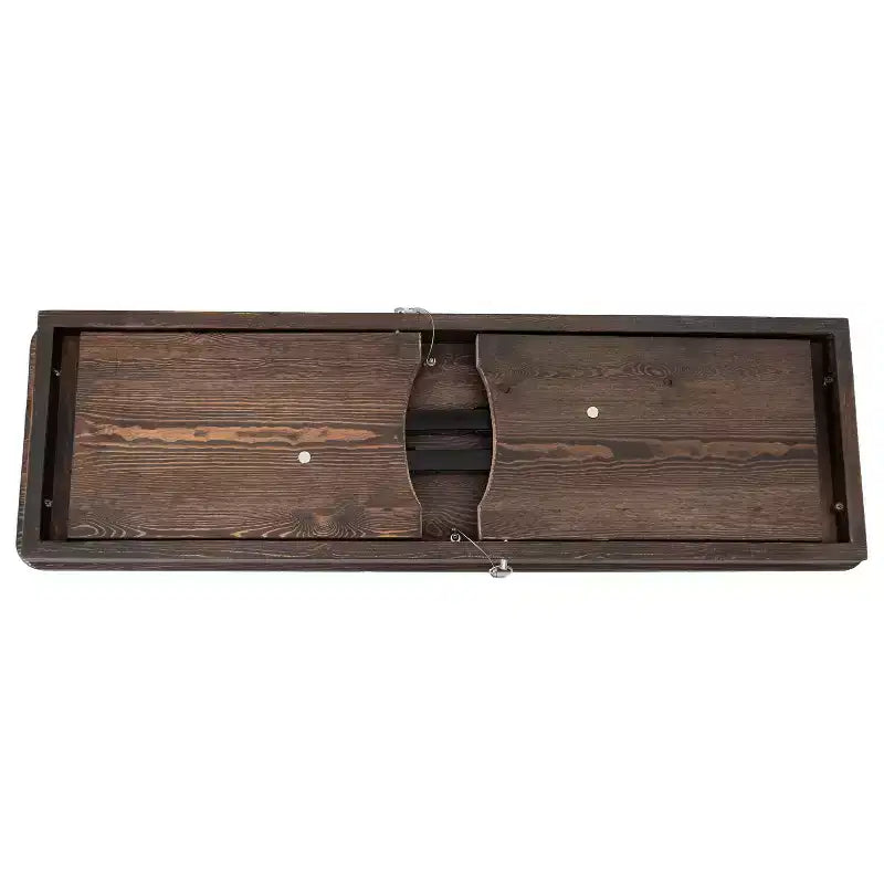 40 x 12 Antique Rustic Solid Pine Folding Farm Bench Portable