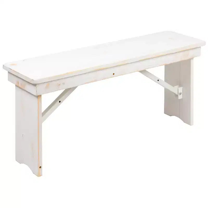 40 x 12 Antique Rustic Solid Pine Folding Farm Bench Portable