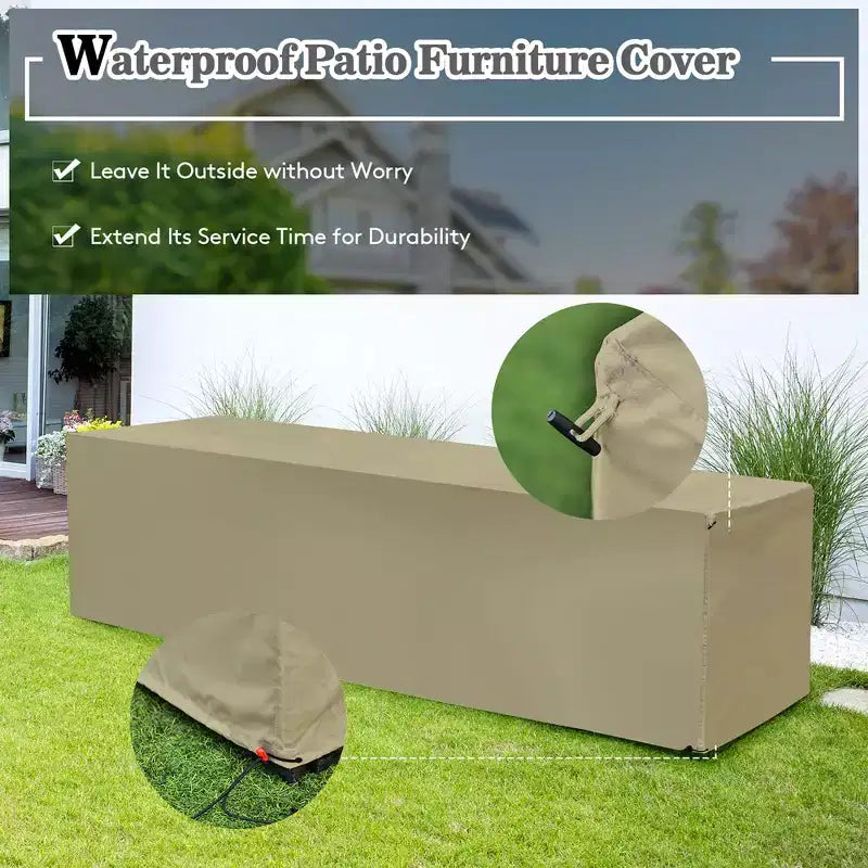 Costway Ensemble de Meubles de Jardin en Rotin 8 Pièces Table de Rangement Housse d'Ottoman