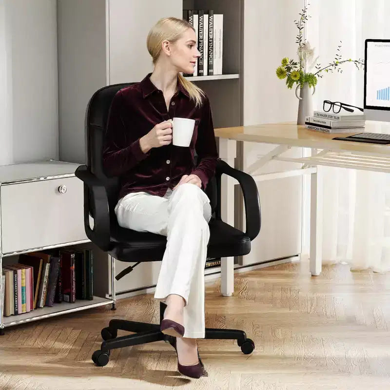 Ergonomic Mid-Back Executive Office Swivel Computer Desk Chair