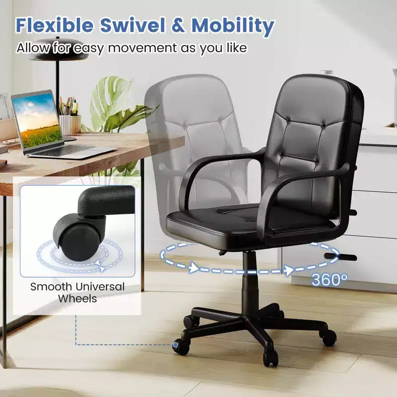 Ergonomic Mid-Back Executive Office Swivel Computer Desk Chair