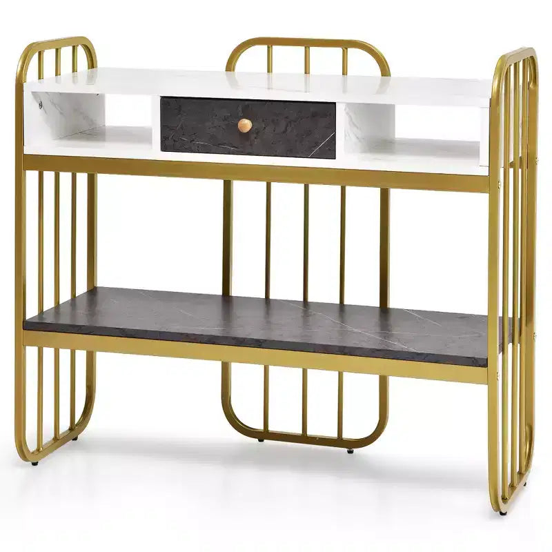 Console Table with Drawer Storage Shelf Wide Tabletop Modern for Entryway