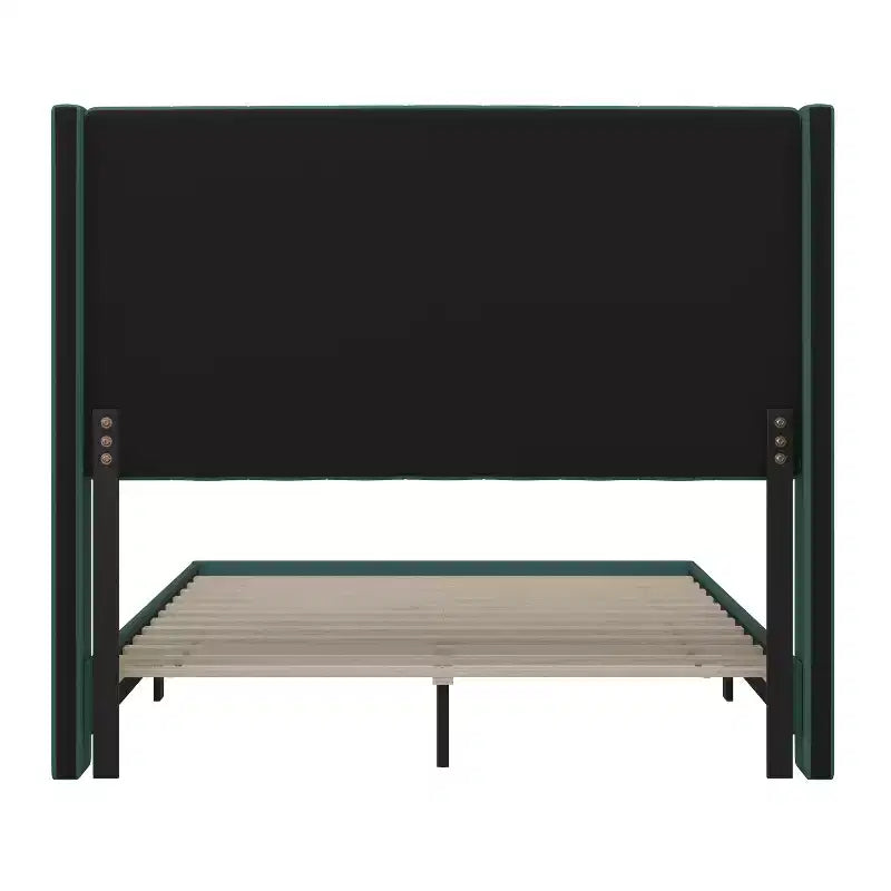 Upholstered Platform Bed with Vertical Channel Stitch Detail and Engineered Wood Frame No Box Spring Required