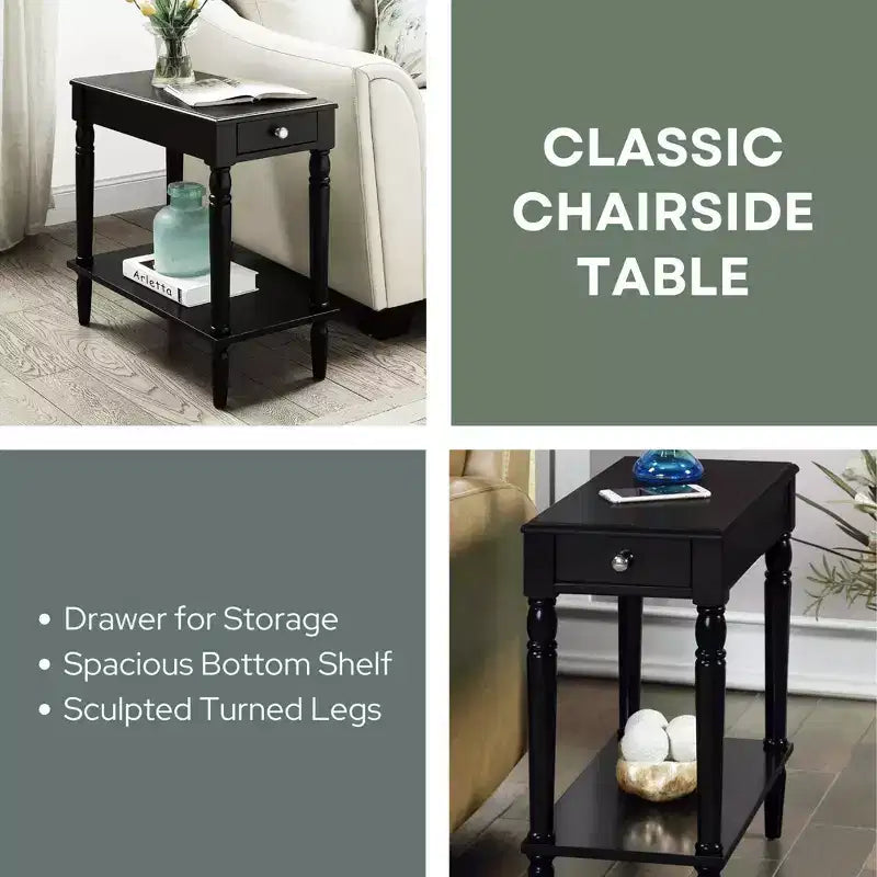 French Country No Tools Chairside Table