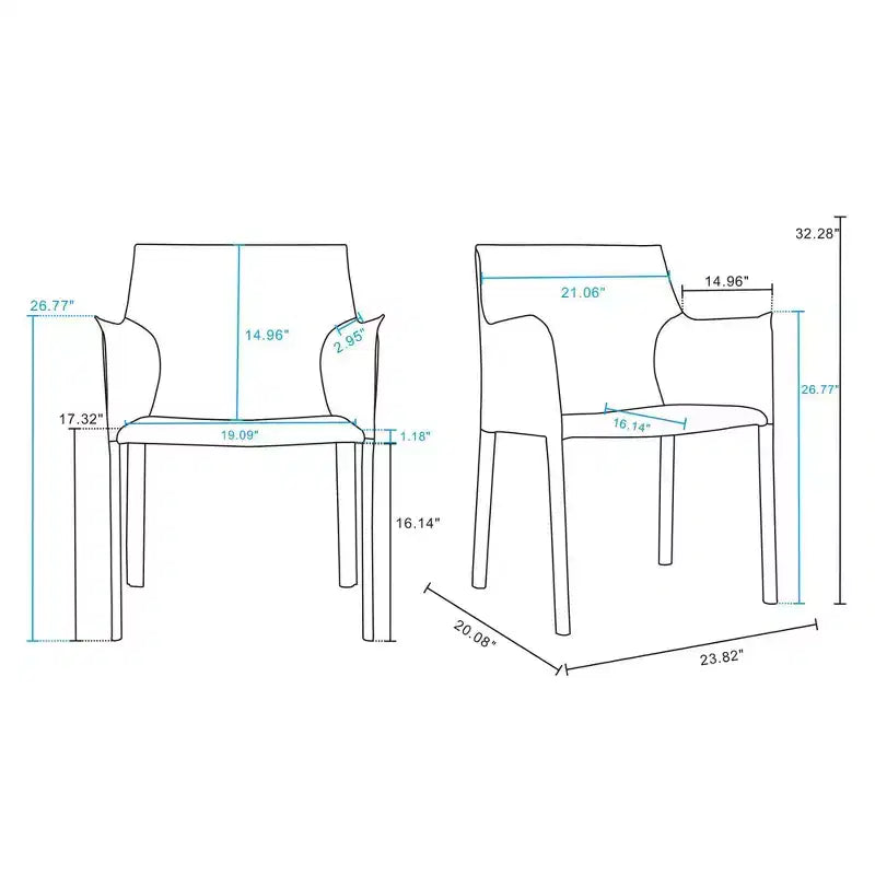 Saddle Faux Leather Armchair Modern Dining Chair Metal Frame Fully Assembled