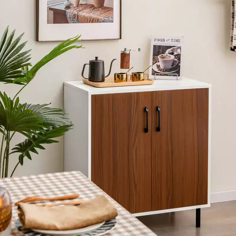 2-Door Sideboard Buffet Storage Cabinet Kitchen Cupboard with Adjustable Shelf
