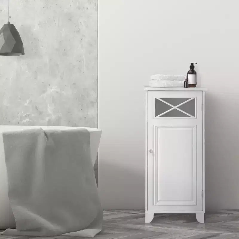 Dawson Freestanding Slim Floor Cabinet White