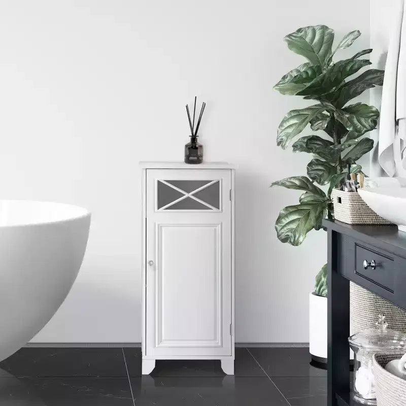 Dawson Freestanding Slim Floor Cabinet White