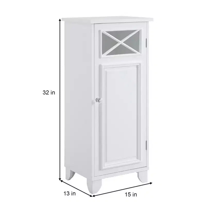 Dawson Freestanding Slim Floor Cabinet White