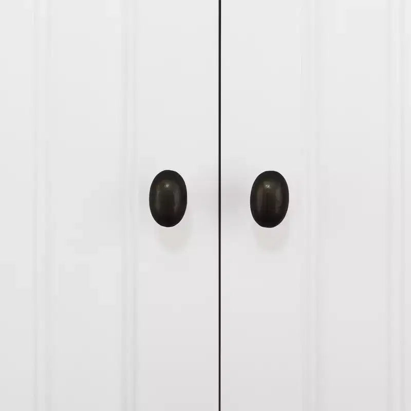 Wooden Linen Tower Cabinet with 2 Doors & 2 Drawers White