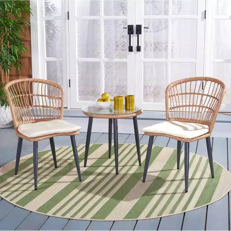 Ensemble de 3 chaises longues Prenza - Intérieur/Extérieur - PAT9013 - Safavieh