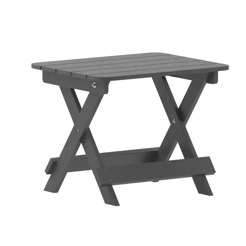 Ensemble 3 pièces Emma et Oliver pour intérieur/extérieur avec 2 fauteuils à bascule de style moderne avec table d'appoint assortie, pour toutes les saisons