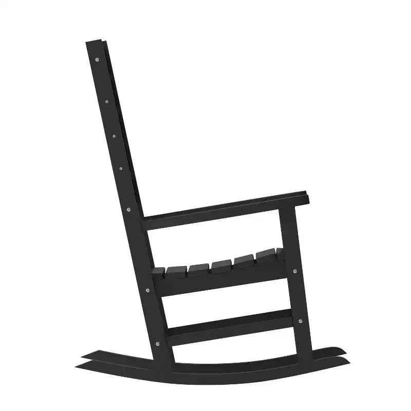 Ensemble 3 pièces Emma et Oliver pour intérieur/extérieur avec 2 fauteuils à bascule de style moderne avec table d'appoint assortie, pour toutes les saisons
