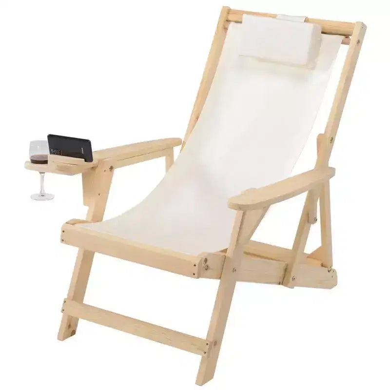 Chaises de camping pliantes Jiallo Romantic Collection avec porte-gobelet et porte-verre à vin et table d'appoint