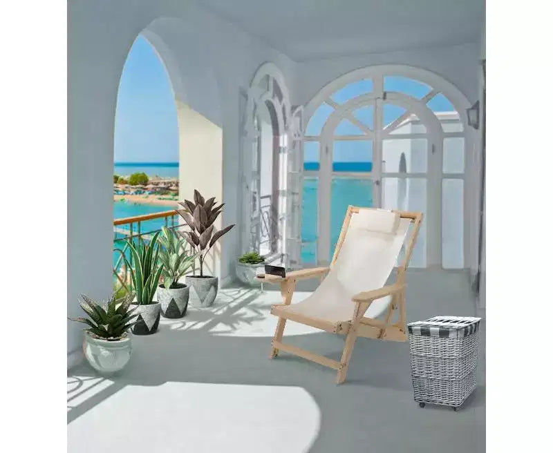 Chaises de camping pliantes Jiallo Romantic Collection avec porte-gobelet et porte-verre à vin et table d'appoint