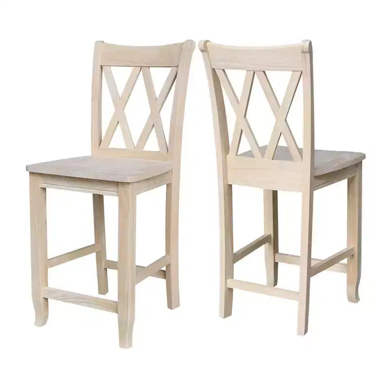 Double X Back Counter Height Barstool