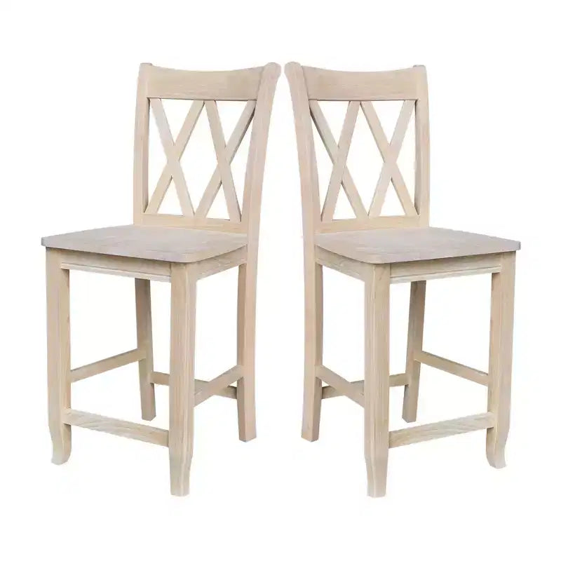 Double X Back Counter Height Barstool
