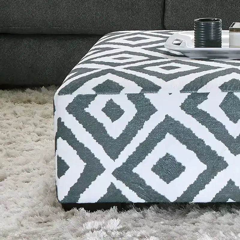 41" Square Upholstered Ottoman Foam Padded Polyester