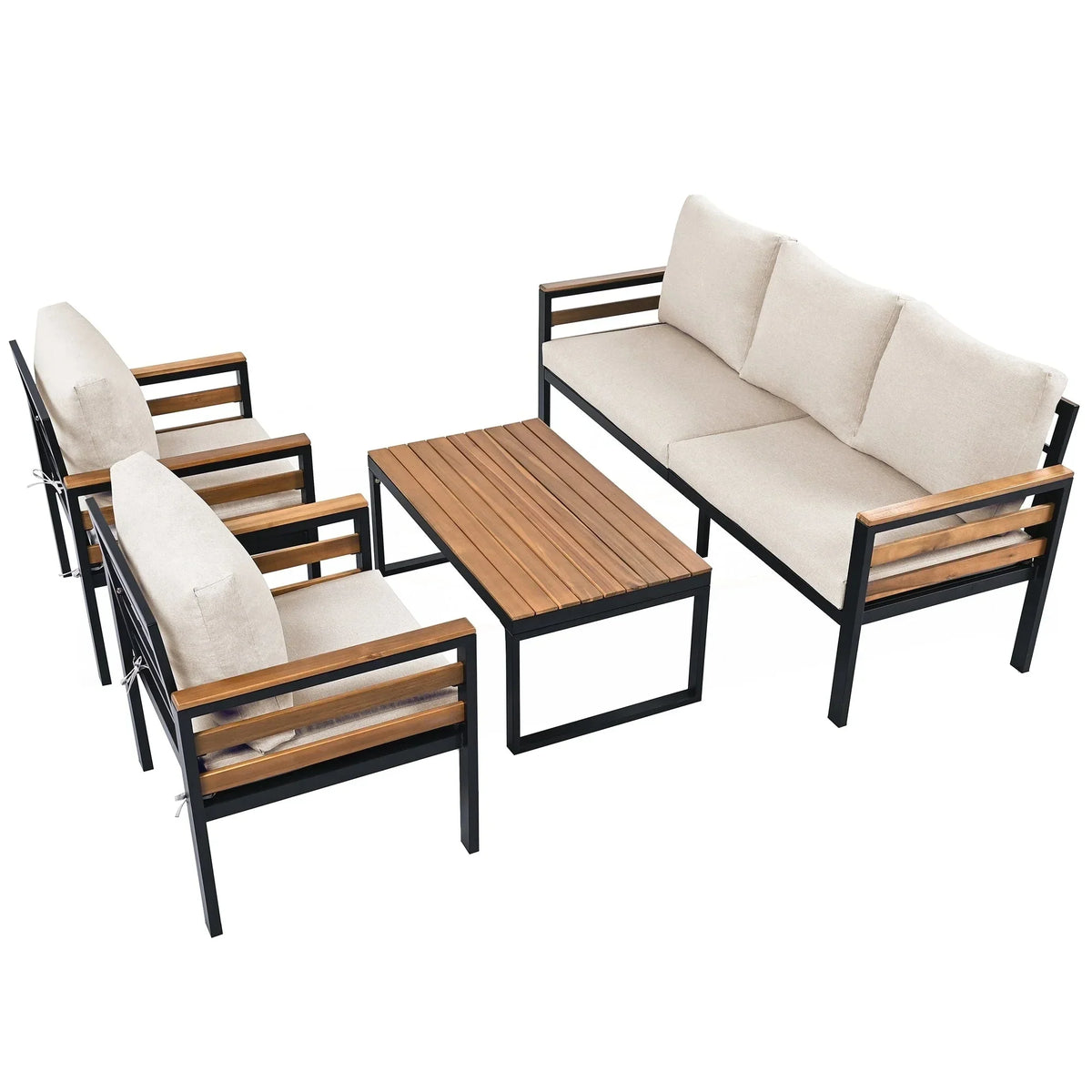 Ensemble de canapé de jardin 4 pièces